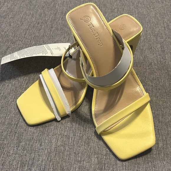 The Drop Women's Avery Square Toe Two Strap High Heeled Sandal - Picture 5 of 6